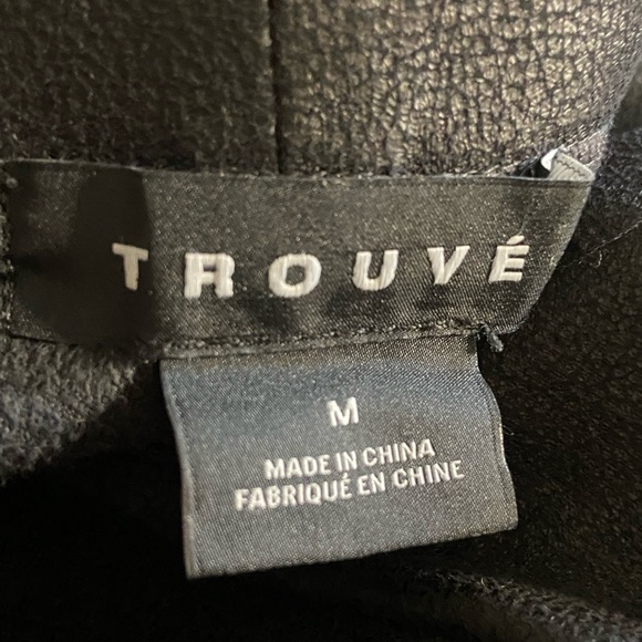 Trouvé Black Faux MidRise Lightly Texture Moto Inspo Leather Leggings 80s Punk M - Picture 12 of 14